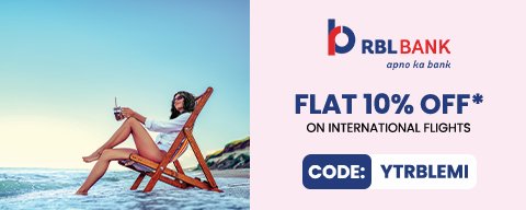 Avail 10% discount on International Flights Booking
