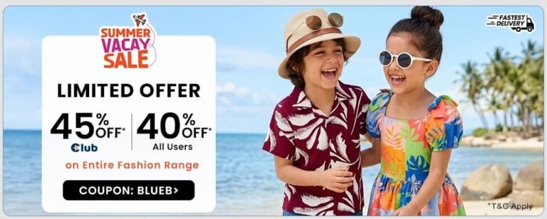 Get 40% discount on Kid's Fashion Wear