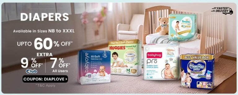 Get Additional 9% OFF on Bestselling Diapers